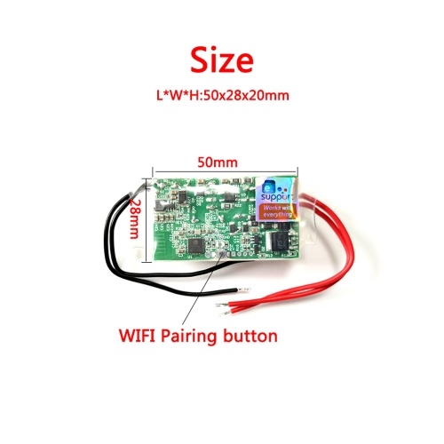 eWelink Single Live Wire WIFI Module 180-240V Wifi Switch Timer Wireless Light Switch Remote Controll Module APP Control Compatible with Alexa & Google Home
eWelink Single Live Wire WIFI Module 180-240V Wifi Switch Timer Wireless Light Switch Remote Controll Module APP Control Compatible with Alexa & Google Home