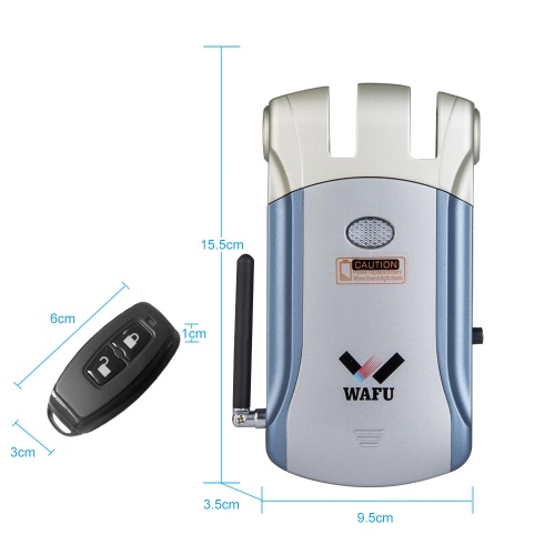 WAFU Door Lock Wireless Remote Control Smart Electronic Lock Invisible Keyless Entry Door Lock with 2 Remote Controllers,Blue&Silver
WAFU Door Lock Wireless Remote Control Smart Electronic Lock Invisible Keyless Entry Door Lock with 2 Remote Controllers,Blue&Silver