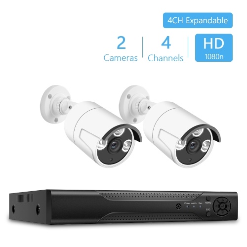 

4Channel Digital Video Recorder+2pcs 1080P White Cameras with 3pcs IR-CUT LED Lights