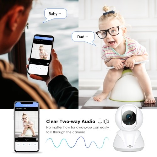 Wireless Home Security Camera, Smart 1080P Indoor WiFi Surveillance IP Camera for Baby/Elder/Nanny Monitor with Motion Tracking Two-Way Audio
Wireless Home Security Camera, Smart 1080P Indoor WiFi Surveillance IP Camera for Baby/Elder/Nanny Monitor with Motion Tracking Two-Way Audio