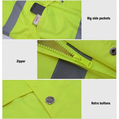 SFVest High Visibility Reflective Rainwear Suit Luminous Safety Raincoat Suit Outdoor Hiking Riding Men and Women Waterproof Oxford Cloth Coating
SFVest High Visibility Reflective Rainwear Suit Luminous Safety Raincoat Suit Outdoor Hiking Riding Men and Women Waterproof Oxford Cloth Coating