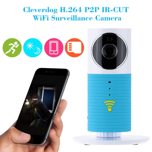 Cleverdog H.264 Wireless WiFi IP Camera with IR-CUT Motion Detection Support 32G TF Card Home Surveillance CCTV Security