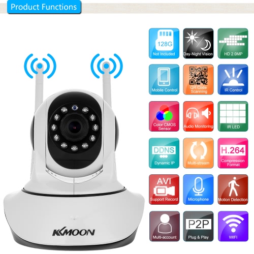 KKmoon 1080P Wireless WIFI Pan Tilt HD IP Camera Baby Monitor KKmoon 1080P Wireless WIFI Pan Tilt HD IP Camera Baby Monitor