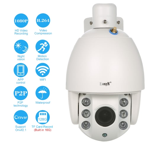 EasyN HD 1080P Wireless WiFi PTZ 5X Optical Zoom IP Camera EasyN HD 1080P Wireless WiFi PTZ 5X Optical Zoom IP Camera