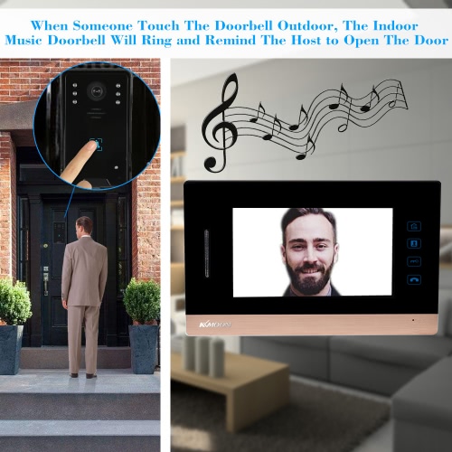 KKmoon 7" Video Door Phone Intercome Doorbell Touch Button Remote Unlock Night Vision Rainproof Security CCTV Camera Home Surveillance WD03K11
KKmoon 7" Video Door Phone Intercome Doorbell Touch Button Remote Unlock Night Vision Rainproof Security CCTV Camera Home Surveillance WD03K11
