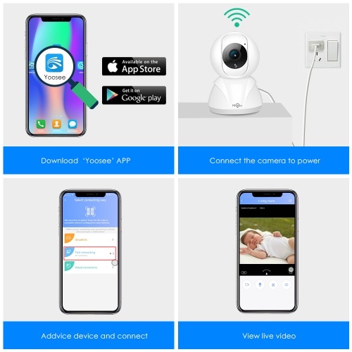 720P Home Security IP Camera Wireless Smart WiFi Camera Baby Monitor with Two Way Audio Remote Viewing Night Vision Motion Detection
720P Home Security IP Camera Wireless Smart WiFi Camera Baby Monitor with Two Way Audio Remote Viewing Night Vision Motion Detection