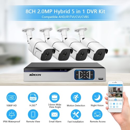 8CH Surveillance DVR and 4pcs 1080P FHD Outdoor Weatherproof Security Camera (No Hard Drive)
8CH Surveillance DVR and 4pcs 1080P FHD Outdoor Weatherproof Security Camera (No Hard Drive)