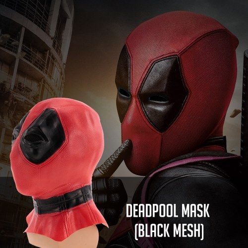 Deadpool Mask w/ Black Mesh Latex Costume Mask Headgear for Halloween Cosplay Party Decoration Backroom Film Props Deadpool Mask w/ Black Mesh Latex Costume Mask Headgear for Halloween Cosplay Party Decoration Backroom Film Props