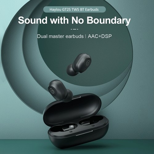 Haylou GT2S BT 5.0 Earphone Wirelessly Handsfree Sport Headphone Noise-Cancelling 3.7g Mini Body Waterproof Headset with Charging Case
Haylou GT2S BT 5.0 Earphone Wirelessly Handsfree Sport Headphone Noise-Cancelling 3.7g Mini Body Waterproof Headset with Charging Case