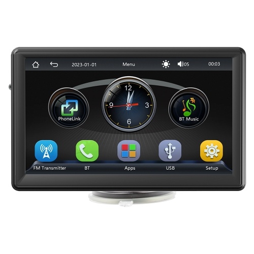 Portable Car MP5 Player with 7-Inch HD Screen, Supports CarPlay, Android Auto, MirrorLink, AHD Reverse Camera, Smart Car Entertainment System, FM Transmitter, Hands-Free Calls
Portable Car MP5 Player with 7-Inch HD Screen, Supports CarPlay, Android Auto, MirrorLink, AHD Reverse Camera, Smart Car Entertainment System, FM Transmitter, Hands-Free Calls