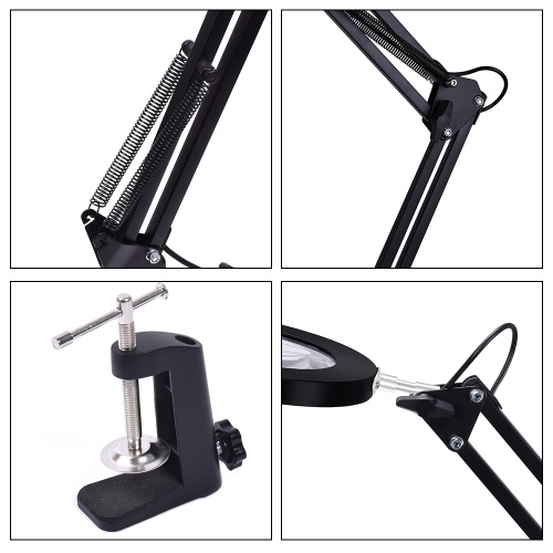 Magnifying Glass Magnifier with Led Light 5X Magnification Three Dimming Modes Adjustable Brightness Desk Lamp Reading Lamp USB Powered with Foldable Bracket Holder
Magnifying Glass Magnifier with Led Light 5X Magnification Three Dimming Modes Adjustable Brightness Desk Lamp Reading Lamp USB Powered with Foldable Bracket Holder