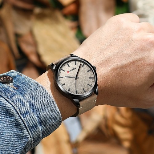 CURREN Men's Quartz Watch Leather Strap Fashion Business Wristwatch 3ATM Dress Watches
CURREN Men's Quartz Watch Leather Strap Fashion Business Wristwatch 3ATM Dress Watches