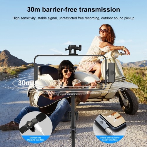 PULUZ Wireless Clip-on Microphone with Receiver Plug and Play Intelligent Noise Reduction 30M Barrier-free Transmission Live Recording
PULUZ Wireless Clip-on Microphone with Receiver Plug and Play Intelligent Noise Reduction 30M Barrier-free Transmission Live Recording