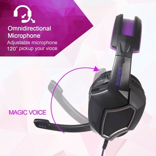SADES 3.5mm Gaming Headphone Stereo Over-ear Headset Noise Cancellation Earphone with Mic Volume Control for Laptop Tablet Mobile Phones
SADES 3.5mm Gaming Headphone Stereo Over-ear Headset Noise Cancellation Earphone with Mic Volume Control for Laptop Tablet Mobile Phones