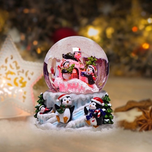 Christmas Gift Penguin Crystal Ball Music Box with Colorful Lighting Decoration Ornament Resin Crafts Music Box christmas locomotive
Christmas Gift Penguin Crystal Ball Music Box with Colorful Lighting Decoration Ornament Resin Crafts Music Box christmas locomotive