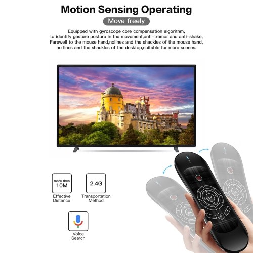 

Wechip R2 Remote Control 2.4G Wireless Voice Air Mouse IR learning Intaertia Sensing Smart Remote Control Mini Keyboad for Game Android TV Box Mini PC