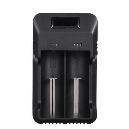 Universal 2 Slots Smart Battery Charger with LED Indicator Light Rechargeable Lithium Battery Charger for 3.7V/3.8V Lithium-ion Batteries(26650/18650/18500/18350/14500) & Ni-mh/Ni-cd Batteries(AAA AA A) Universal 2 Slots Smart Battery Charger with LED Indicator Light Rechargeable Lithium Battery Charger for 3.7V/3.8V Lithium-ion Batteries(26650/18650/18500/18350/14500) & Ni-mh/Ni-cd Batteries(AAA AA A)