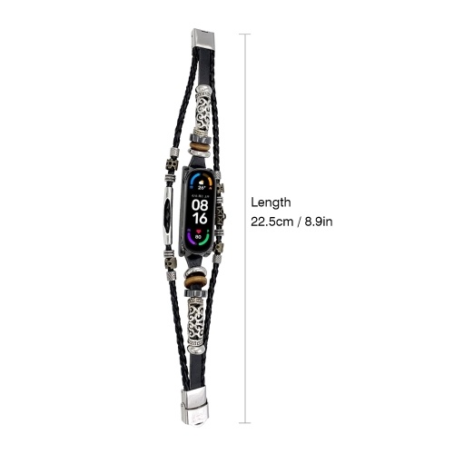 Retro Strap Replacement for Mi Band 6/6 NFC Wrist Strap Compatible with Xiaomi Mi Band 5 Leather Strap Replacement Leather Beading Bracelet
Retro Strap Replacement for Mi Band 6/6 NFC Wrist Strap Compatible with Xiaomi Mi Band 5 Leather Strap Replacement Leather Beading Bracelet