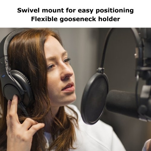 Microphone Pop Filter Mesh Shield Mic Blowout Preventer Recording Windproof Microphone Anti Noise Net Cover Cantilever Bracket
Microphone Pop Filter Mesh Shield Mic Blowout Preventer Recording Windproof Microphone Anti Noise Net Cover Cantilever Bracket