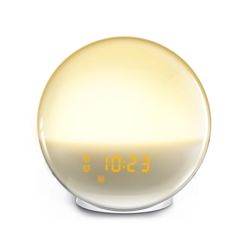 Wake-Up Light Smart Wake Up Workday Alarm Clock with 7 Colors Sunrise/Sunset & Snooze Feature for Kids Heavy Sleepers Dual Digital Clock with FM Radio and 7 Natural Sounds
Wake-Up Light Smart Wake Up Workday Alarm Clock with 7 Colors Sunrise/Sunset & Snooze Feature for Kids Heavy Sleepers Dual Digital Clock with FM Radio and 7 Natural Sounds