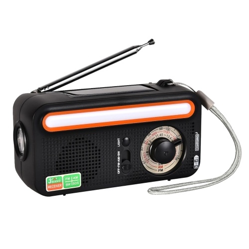 Hand Crank Solar Emergency Radio Outdoor Camping Portable USB Rechargeable FM/AM/SW SOS Alarm Radio with Flashlight & Reading Light
Hand Crank Solar Emergency Radio Outdoor Camping Portable USB Rechargeable FM/AM/SW SOS Alarm Radio with Flashlight & Reading Light