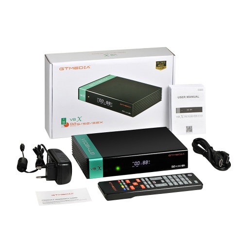 GTMEDIA V8X DVB-S/S2/S2X FTA Digital Signal Receiver Set-top Box Full HD 1080P Remote Control Built-in WiFi H.265 V8 Nova Upgrade
GTMEDIA V8X DVB-S/S2/S2X FTA Digital Signal Receiver Set-top Box Full HD 1080P Remote Control Built-in WiFi H.265 V8 Nova Upgrade