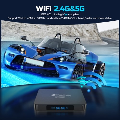 

X96Q PRO Android 10.0 Smart TV Box UHD 4K Media Player Allwinner H313 Quad-core H.265 2.4G&5G WiFi 100M LAN Remote Control