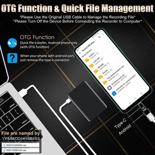 

Q85 Mini Voice Recorder Portable Keychain Digital Voice Recorder Rectangle Dictaphone USB Audio Sound Recorder Magnetic Voice Activated Recorder Audio Recorder MP3 Recording Device for Meeting 16G TF Card