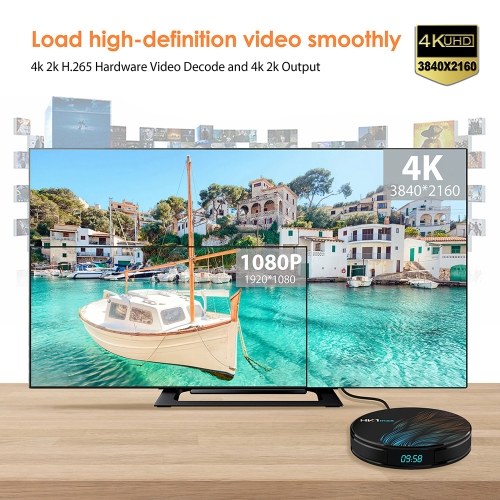 HK1max Android 9.0 Smart TV Box RK3328 Quad Core 64bit 4GB / 32GB UHD 4K Media Player VP9 H.265 2.4G / 5G WiFi BT4.0 Display Screen DLNA Miracast Airplay
HK1max Android 9.0 Smart TV Box RK3328 Quad Core 64bit 4GB / 32GB UHD 4K Media Player VP9 H.265 2.4G / 5G WiFi BT4.0 Display Screen DLNA Miracast Airplay