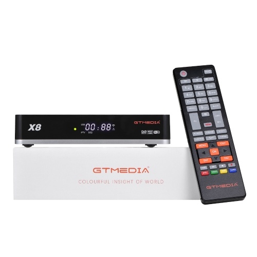GTMEDIA X8 TV Receiver DVB-S2 S2X Set Top Box HD 1080P Video Player Built-in WiFi Support BISS Auto Roll Decoder
GTMEDIA X8 TV Receiver DVB-S2 S2X Set Top Box HD 1080P Video Player Built-in WiFi Support BISS Auto Roll Decoder