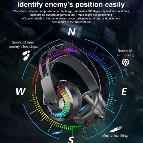 OVLENG GT68 Wired Headset Head-Mounted Earphone 3.5MM USB Interface LED RGB Light Computer Gaming Stereo Road Gaming Wired Headphone With 95° Pointing Microphone
OVLENG GT68 Wired Headset Head-Mounted Earphone 3.5MM USB Interface LED RGB Light Computer Gaming Stereo Road Gaming Wired Headphone With 95° Pointing Microphone