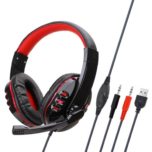 SY733MV Wired Computer Gaming Headphones Over-ear Game Headset With Microphone AUX+USB Port Volume Control for PC
SY733MV Wired Computer Gaming Headphones Over-ear Game Headset With Microphone AUX+USB Port Volume Control for PC