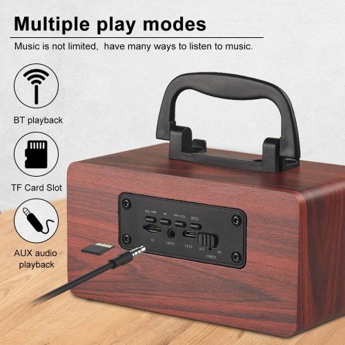Portable Bluetooth 4.2 Speaker Wooden Player Stereo Surround Player Double Horn Built-in 1200mAh Battery with TF Card AUX Audio Soundbar
Portable Bluetooth 4.2 Speaker Wooden Player Stereo Surround Player Double Horn Built-in 1200mAh Battery with TF Card AUX Audio Soundbar