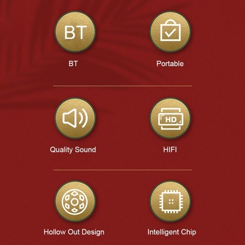 Wirelessly BT Speaker Retro Portable Loud Stereo Sound Built-in Mic HIFI Hollow-out Design Sound Box
Wirelessly BT Speaker Retro Portable Loud Stereo Sound Built-in Mic HIFI Hollow-out Design Sound Box