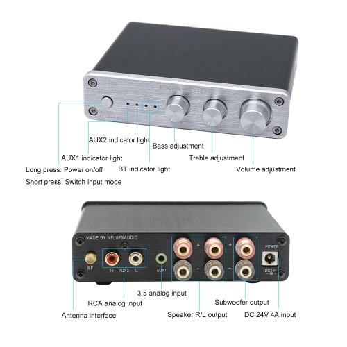 FX-AUDIO XL-2.1BL HiFi Audio Digital Amplifier 2.1 Channel High-power Bluetooth 4.0 CSR8635 Audio Subwoofer Amplifier Input RCA/AUX/BT 50W*2+100W
FX-AUDIO XL-2.1BL HiFi Audio Digital Amplifier 2.1 Channel High-power Bluetooth 4.0 CSR8635 Audio Subwoofer Amplifier Input RCA/AUX/BT 50W*2+100W
