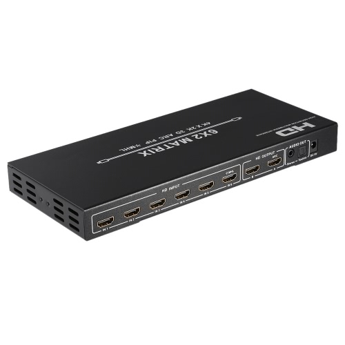 HDM-962U HD Matrix 6 * 2 Switch Adapter 6 Inputs 2 Outputs Support UHD 4K 3D PIP for XBOX WII STB HD Player Smart Phone to HD Monitor
HDM-962U HD Matrix 6 * 2 Switch Adapter 6 Inputs 2 Outputs Support UHD 4K 3D PIP for XBOX WII STB HD Player Smart Phone to HD Monitor