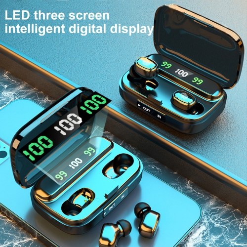 Wireless Headphones BT 5.1 Earphones Music Earbuds Waterproof Headsets 9D Stereo with USB Output LED Digital Display
Wireless Headphones BT 5.1 Earphones Music Earbuds Waterproof Headsets 9D Stereo with USB Output LED Digital Display