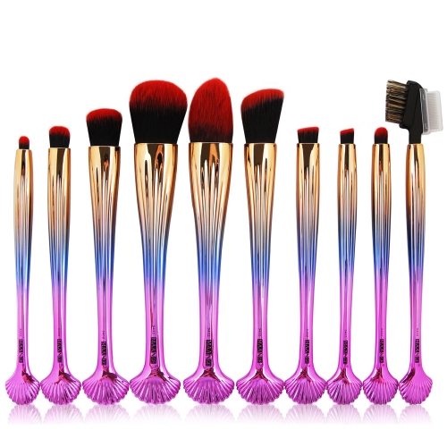 10pcs Shell Cosmetic Makeup Brushes Set Foundation Power Contour Eye Shadow Brow Blending Beauty Make Up Tool Kits
10pcs Shell Cosmetic Makeup Brushes Set Foundation Power Contour Eye Shadow Brow Blending Beauty Make Up Tool Kits