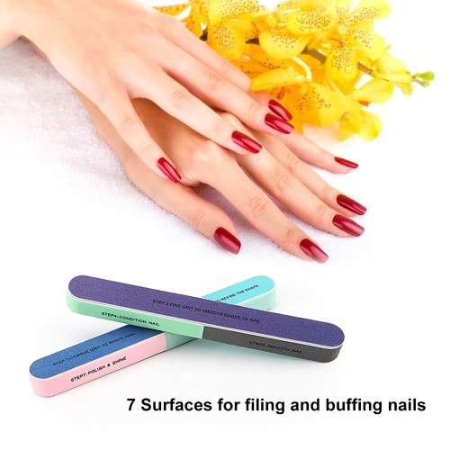 2pcs/lot Nail Files Nail Buffers Block 7 Professional Steps Buffing Polishing Shining Your Fingernail & Toenail Tool Kit Sets
2pcs/lot Nail Files Nail Buffers Block 7 Professional Steps Buffing Polishing Shining Your Fingernail & Toenail Tool Kit Sets