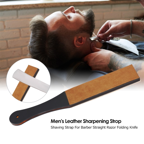Men's Leather Sharpening Strop Shaving Strap For Barber Straight Razor Folding Knife Sharpener Belt Handmade Acrylic Handle
Men's Leather Sharpening Strop Shaving Strap For Barber Straight Razor Folding Knife Sharpener Belt Handmade Acrylic Handle