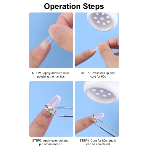 UV LED Nail Lamp Gel Polish Nail Dryer Nail Glue Curing Lamp with Nail Art Tool Storage Slot 360° Adjustable Angle Nail UV Light LED Therapy Light
UV LED Nail Lamp Gel Polish Nail Dryer Nail Glue Curing Lamp with Nail Art Tool Storage Slot 360° Adjustable Angle Nail UV Light LED Therapy Light