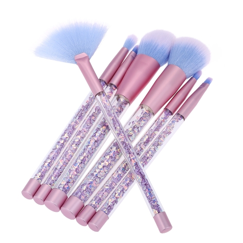 7pcs/set Makeup Brushes Glitter Make Up Brush Bag Mermaid Handle Foundation Power Eyebrow 7pcs/set Makeup Brushes Glitter Make Up Brush Bag Mermaid Handle Foundation Power Eyebrow