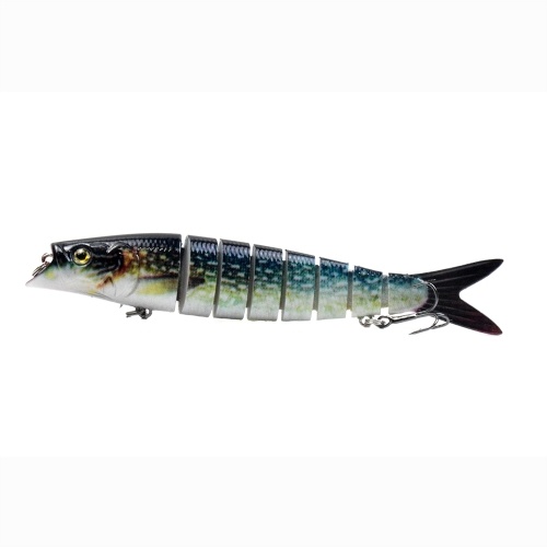 

5.5in / 0.76oz Bionic Multi Jointed Hard Bait S Swimming Action Fishing Lure 8 Segment Sinking Fishing Lure VIB Bait Crankbait 3D Eyes Lifelike Artificial Fishing Lures Hook with Treble Hooks Tackle