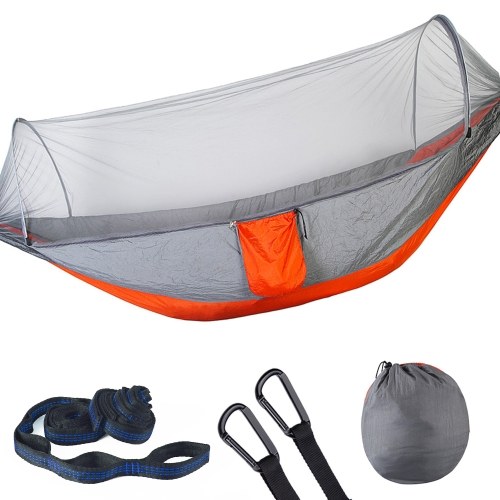 Outdoor Hammock with Mosquito Net Tree Straps Portable Storage Bag Double & Single for Weekends Camping
Outdoor Hammock with Mosquito Net Tree Straps Portable Storage Bag Double & Single for Weekends Camping