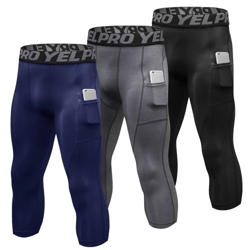3 Packs Men High Waist Yoga Pants Quick Dry Sports Pants Fitness Leggings Workout Pants with Pocket
3 Packs Men High Waist Yoga Pants Quick Dry Sports Pants Fitness Leggings Workout Pants with Pocket
