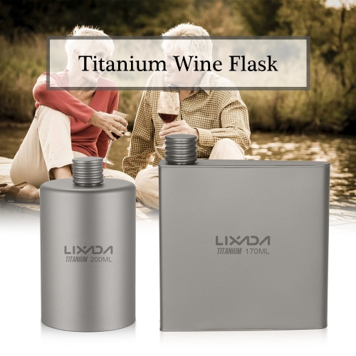 Lixada Titanium Wine Flask--Cylindrical 200ml Lixada Titanium Wine Flask--Cylindrical 200ml