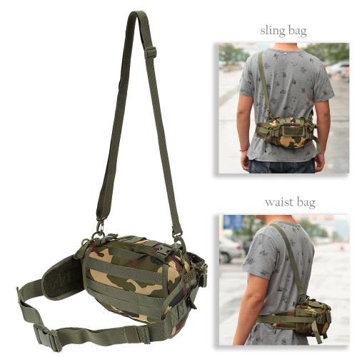 Lixada Men Nylon Portable Versatile Tactical Pack Waist Shoulder Pack for Camping Hiking Outdoor
Lixada Men Nylon Portable Versatile Tactical Pack Waist Shoulder Pack for Camping Hiking Outdoor