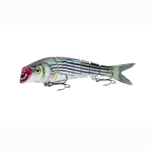 

5.5in / 0.76oz Bionic Multi Jointed Hard Bait S Swimming Action Fishing Lure 8 Segment Sinking Fishing Lure VIB Bait Crankbait 3D Eyes Lifelike Artificial Fishing Lures Hook with Treble Hooks Tackle