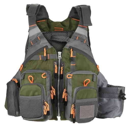 

Outdoor Breathable Padded Fishing Life Vest Superior 209lb Bearing Life Safety Jacket Swimming Sailing Waistcoat Utility Vest Floatation Floating Device