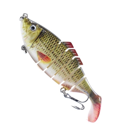 

3.9 in / 0.6 oz Fishing Lures for Bass Trout 6-segment Hard Body Lures with Treble Hook Life-Like Swimbait Multi-jointed Fishing Bait 3D Eyes Artificial Baits Crankbait